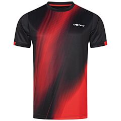 Donic T-Shirt Cream Zwart/Rood