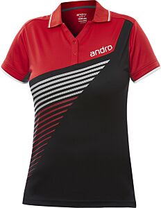 Andro Shirt Harris Women Zwart/Rood
