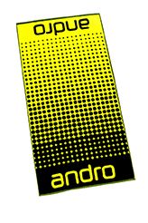 Andro Handdoek Dots Zwart/Geel